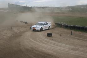 Mitsubishi Evo 6 ex Stohl Gruppe N bei der Rallye Drift School